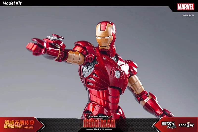 Caliente Fondjoy Marvel IronMan MK3 ensamblar juguetes Iron Man modelo 15cm Material ABS 1/12 escala figuras de acción juguetes niño regalos de cumpleaños