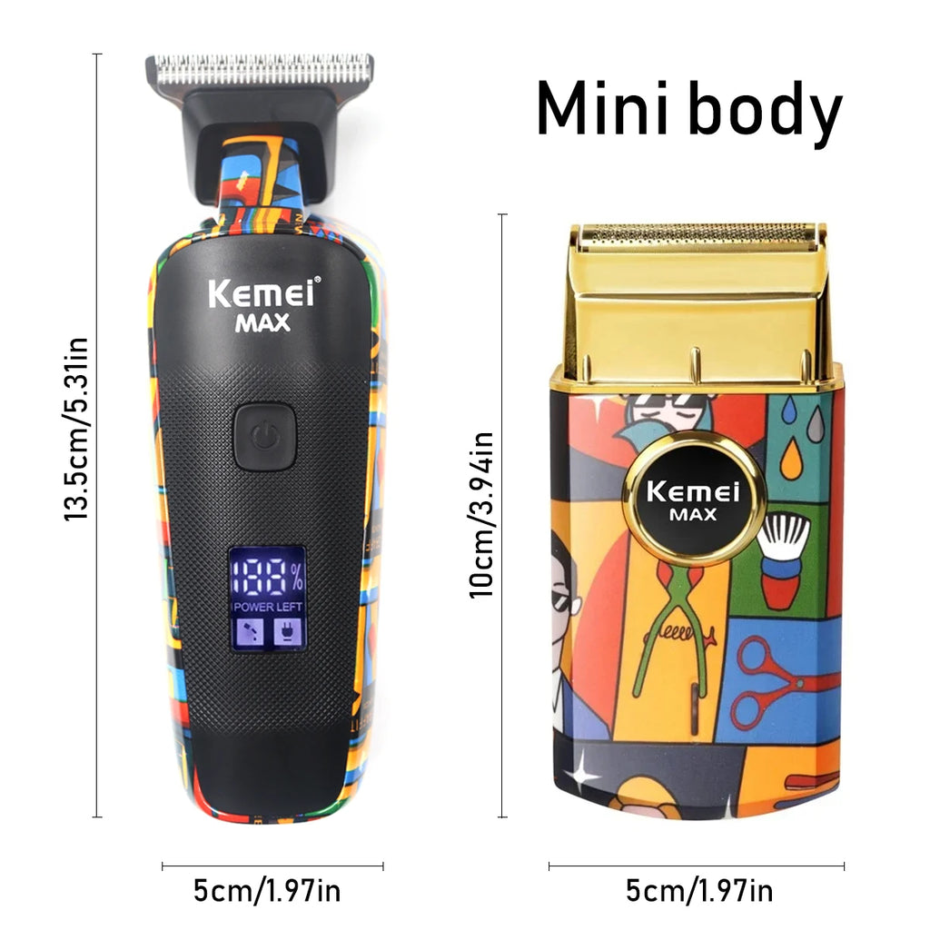 Kit de Cortapelos Profesional para Hombre, Máquinas de Barbería Profesional