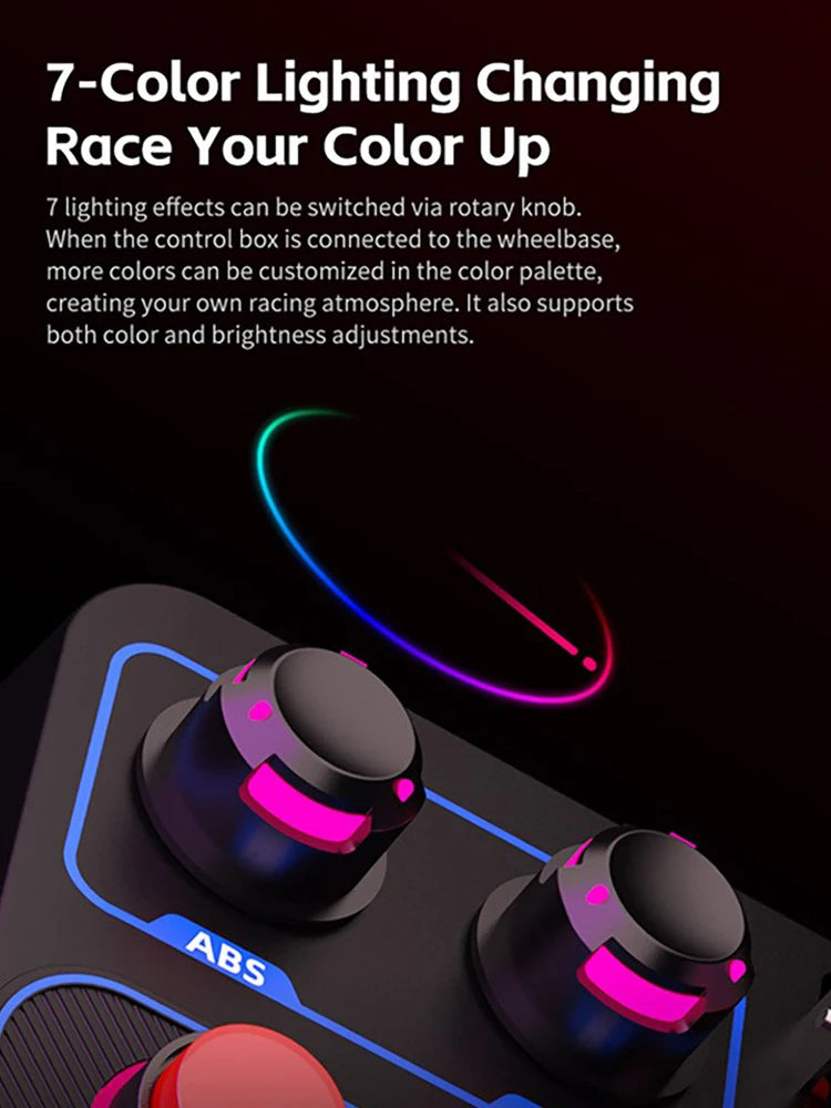 La caja de control central PXN-CB1 admite computadoras PC, con luces RGB personalizadas y 30 botones programables