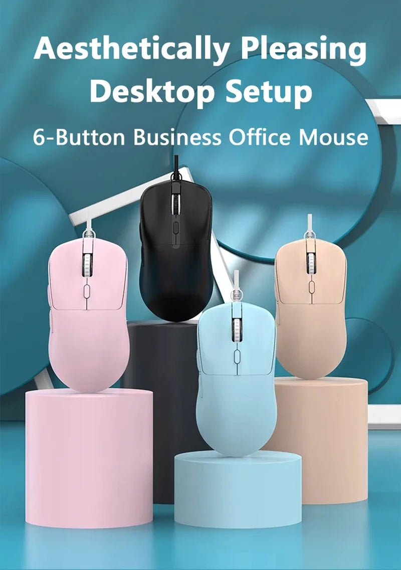 Mouse con Cable Lenovo M3, Ergonómico, 6 Botones, DPI Ajustable