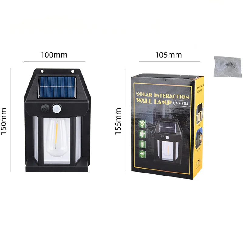 Lámpara Solar de Pared Impermeable para Jardín y Exteriores