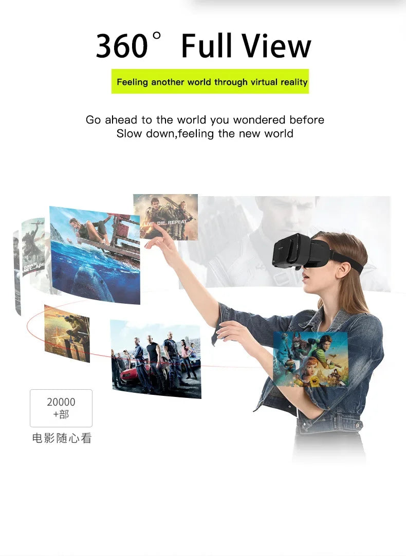 Gafas VR 3D Viar para teléfono, auriculares de realidad Virtual, dispositivos para casco, lentes inteligentes, gafas para teléfonos inteligentes, juego móvil Hedset