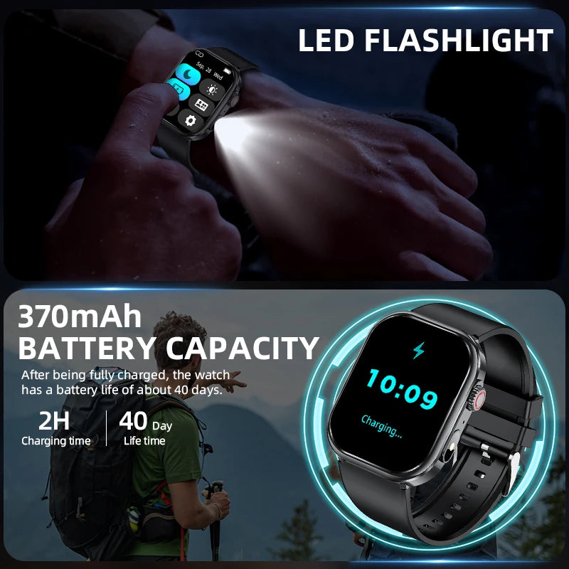 Smartwatch LIGE para mujer y hombre, pantalla 2,01", IP68, llamadas Bluetooth