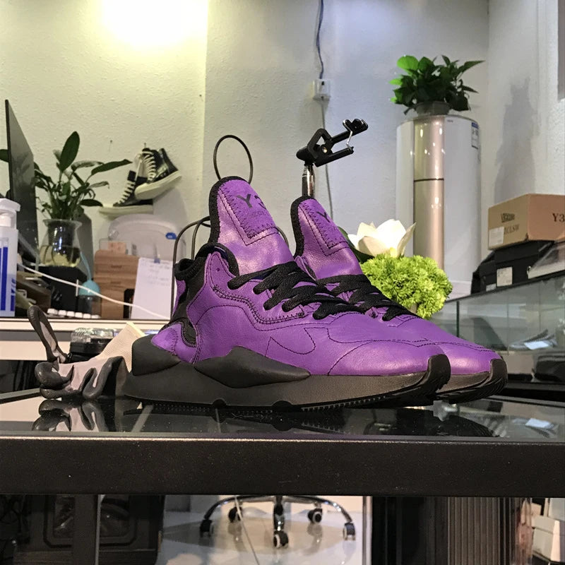 Zapatillas de Deporte con Suela Gruesa para Hombre y Mujer, Estilo Dad Shoes, Color Morado Intenso Black Knight, de Moda, de Caña Alta