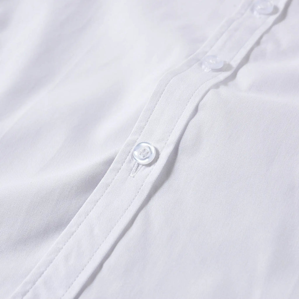 Camisas blancas de manga larga para niños, uniformes escolares