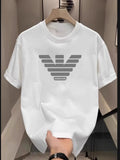 Camiseta de Algodón Holgada para Hombre y Mujer, Cuello Redondo