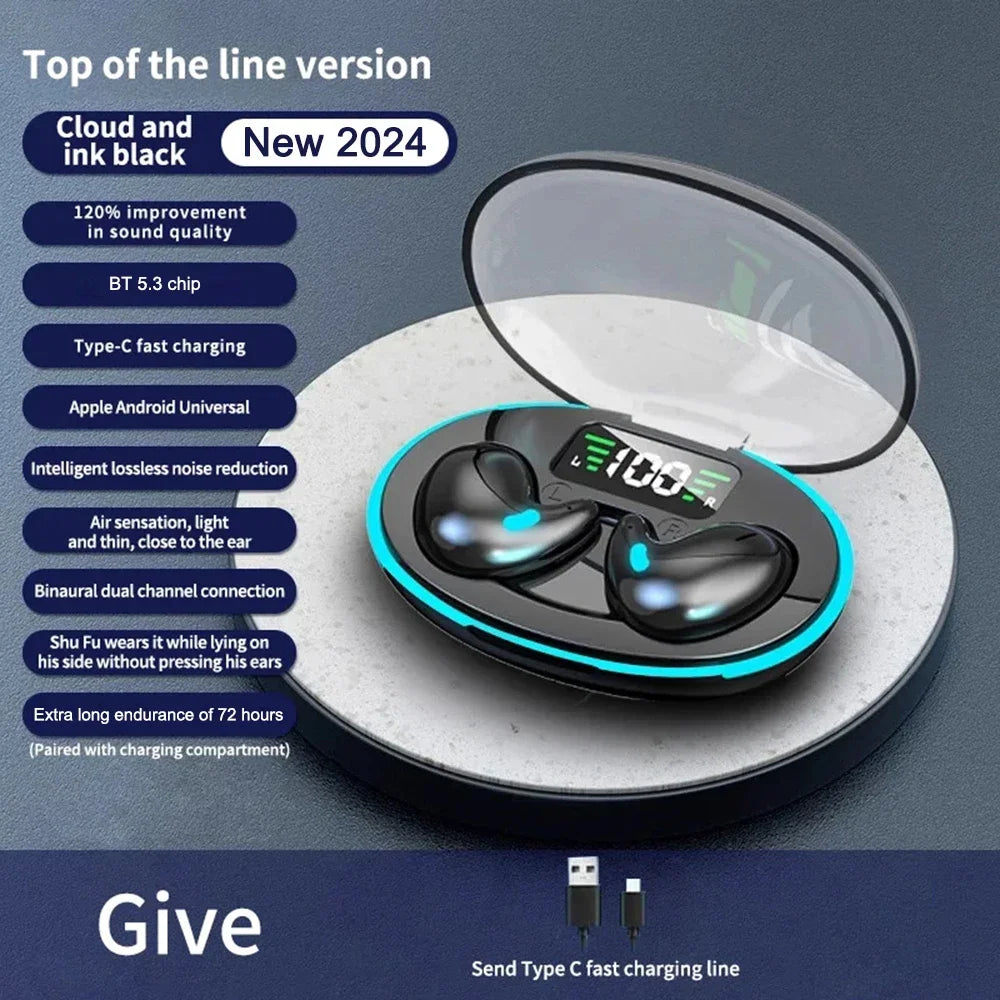 X55 Mini auriculares inalámbricos, cascos con reducción de ruido, Bluetooth 5,3, estéreo, HIFI, música