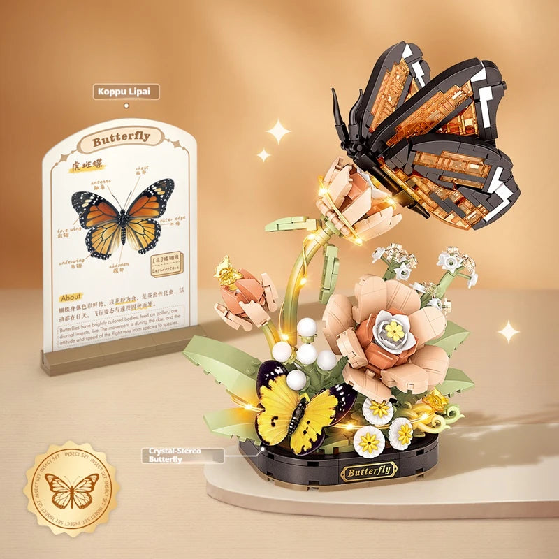 Bloques de Construcción de la Serie de Insectos Brillantes LOZ, Mini Modelo DIY, Decoración para el Hogar, Regalo de Cumpleaños para Adultos
