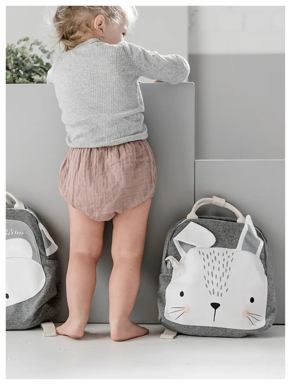 Mochila para niños, mochila escolar para niños pequeños, bonita mochila escolar para niños, bolso ligero para niño y niña, bolso de conejo, mariposa y León