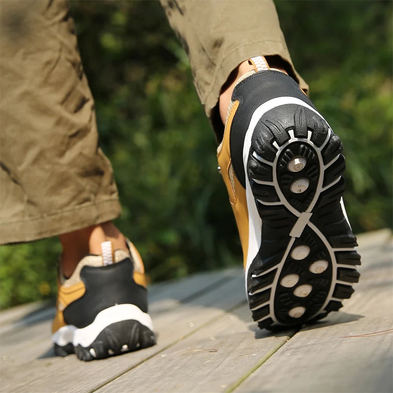 Zapatos informales de cuero para hombre, zapatillas deportivas para correr, Tenis ligeros para caminar, Otoño e Invierno