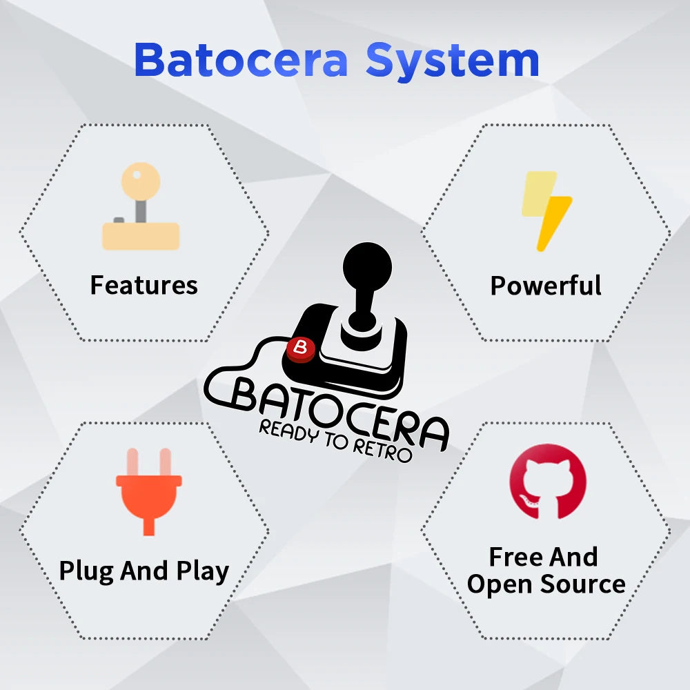 Batocera 35.linux 500G HDD externo juego disco duro consolas de juegos más de 48000 juegos para PSP/MAME/N64/DC/3DO/NES para PC/portátil/Mac