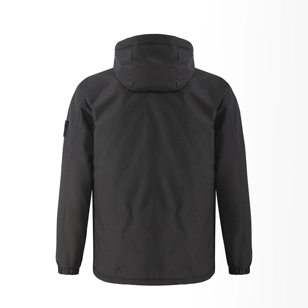 Chaqueta Calefactora de Grafeno con Capucha USB — 8 Zonas de Calor