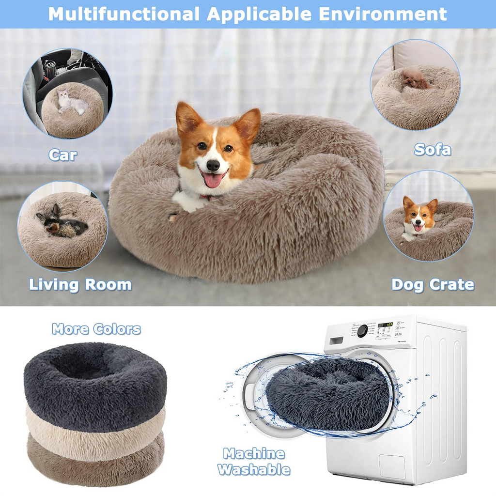 Cama Redonda para Mascotas Super Suave | 6 Tamaños 40-90cm