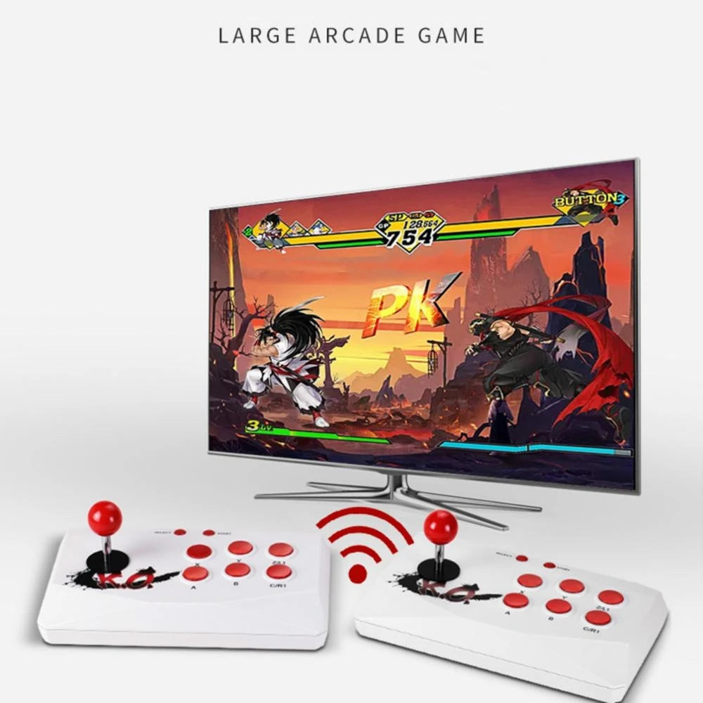 Consola Arcade M8 Game Stick 4K con Doble Joystick, 41000 Juegos Retro, Emulador MAME PS1 9, WiFi Integrado, Compatible con TF