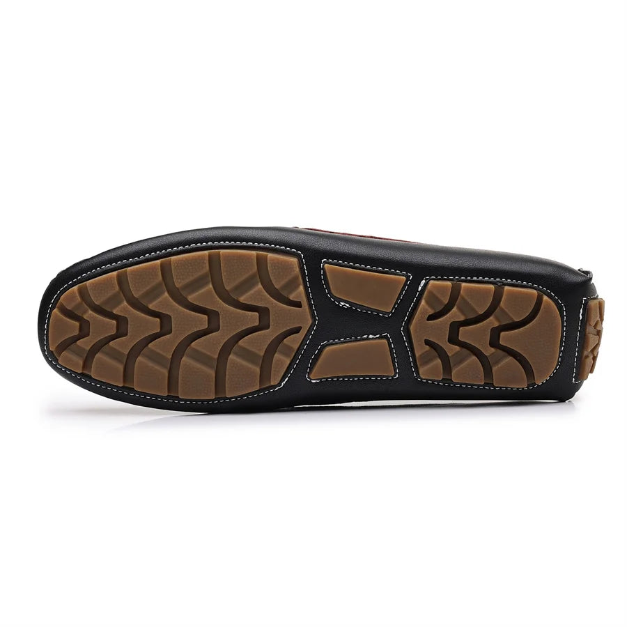 Zapatos Casuales de Piel Sintética Hechos a Mano para Hombre, Antideslizantes, Mocasines Cómodos para Conducir, Zapatos de Vestir para Oficina