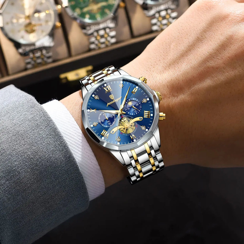Reloj POEDAGAR de Lujo Cuarzo Acero Inoxidable