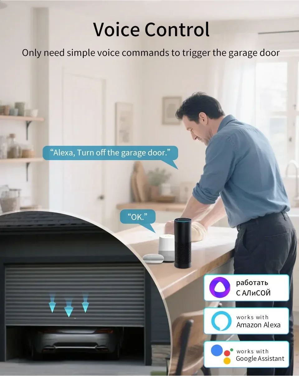 Controlador de Puerta de Garaje Tuya WiFi Zigbee