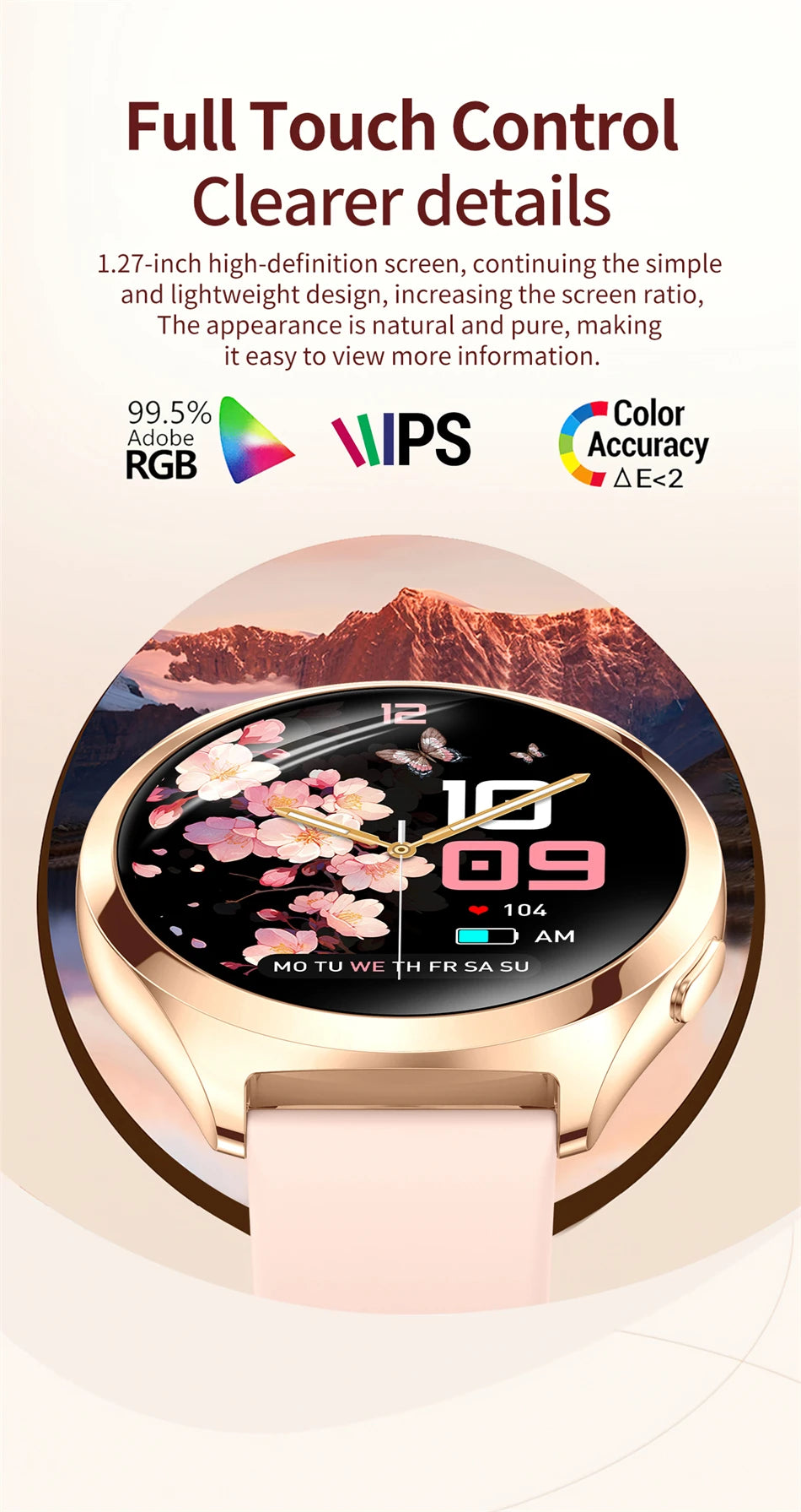 Reloj Inteligente LIGE AMOLED para Mujer Bluetooth