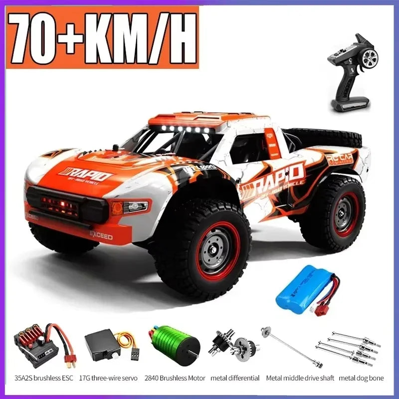 JJRC -Q130 sin escobillas de alta velocidad 70 KM/H4X4 todoterreno 2,4G 4WD Control remoto RC coche 4WD Racing Monster Racing Boy juguete para regalo 1:16