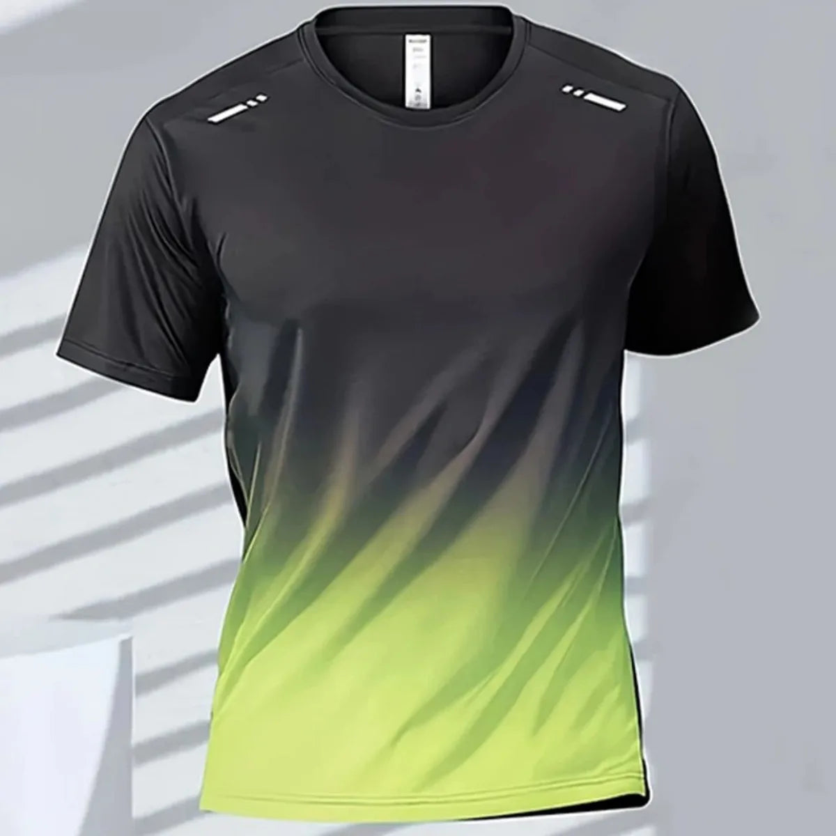 Camiseta Degradada para Hombre, Cuello Redondo, Secado Rápido