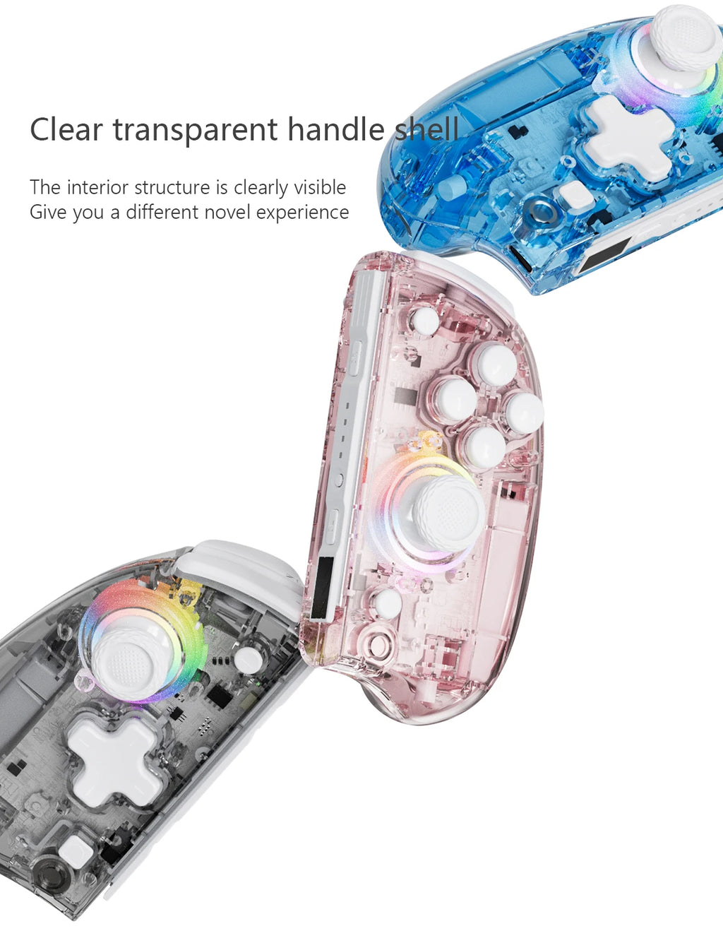 Controlador inalámbrico LinYuvo Meteor Light KS37B para interruptor/OLED con programable/Control de movimiento/doble vibración/Función Turbo