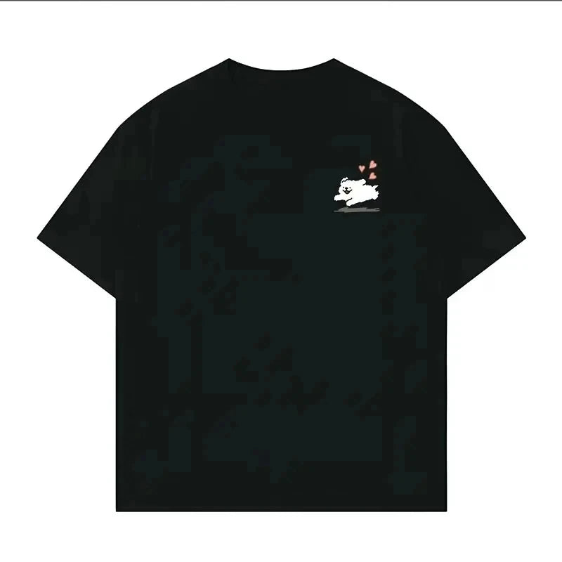Camiseta de Algodón de Manga Corta para Mujer