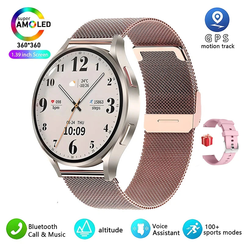 Reloj inteligente con seguimiento GPS para hombres y mujeres, reloj inteligente deportivo con frecuencia cardíaca, Bluetooth, llamada, NFC, IP68, resistente al agua, brújula, Smartwatch 7 Mini