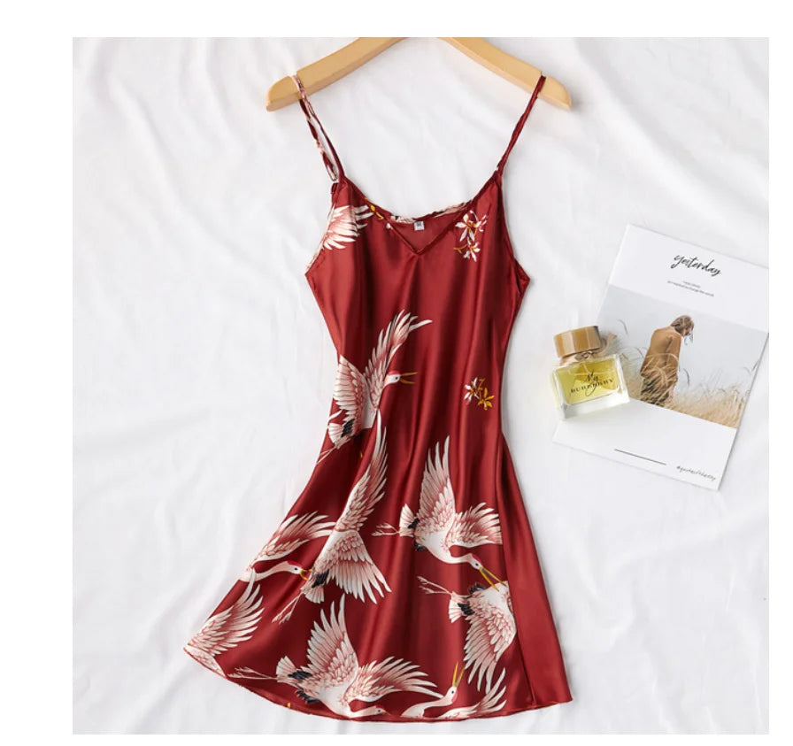 Pijama Conjunto 2 Piezas Mujer - Camisón Sedoso Cuello en V