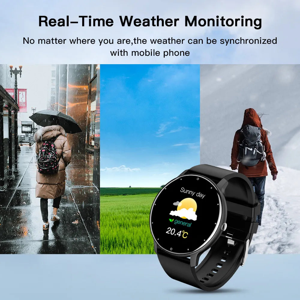 Reloj inteligente ZL02 para hombre, pantalla completamente táctil, rastreador de Fitness IP68, reloj inteligente deportivo resistente al agua, relojes de pulsera con llamadas BT para hombres y mujeres 2026