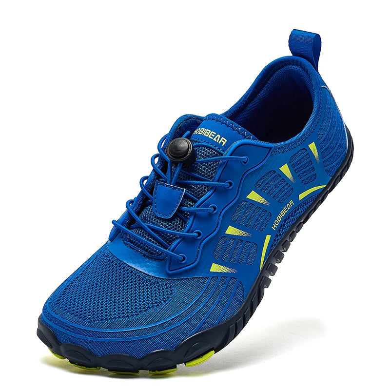 HOBIBEAR Zapatillas Descalzas para Hombre, Banda Elástica, Punta Ancha