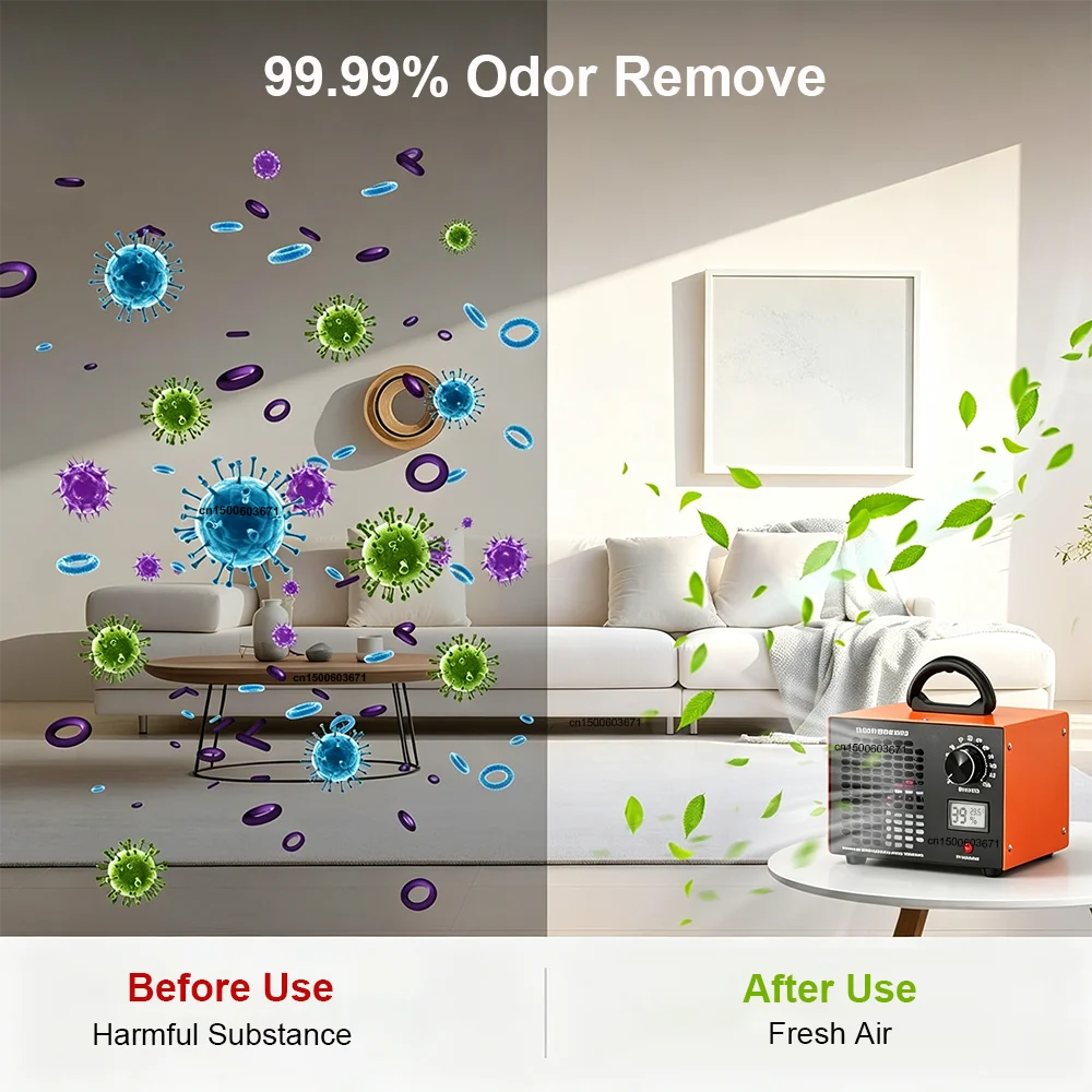 Generador de ozono purificador de aire 60g/h para espacios grandes