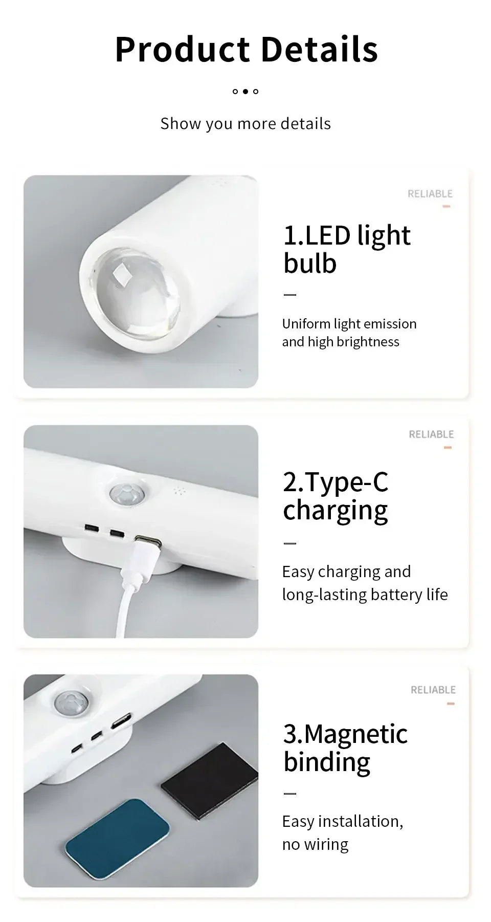 Luz de Pared RGB con Sensor de Movimiento USB