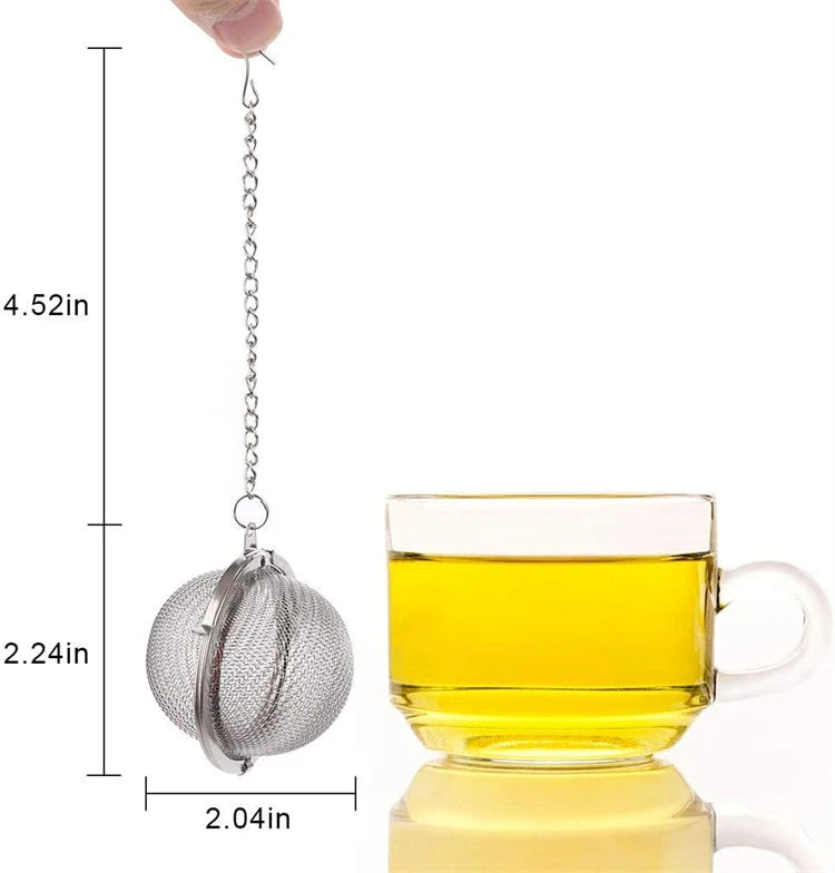 LMETJMA Infusor de té de malla de acero inoxidable, coladores de té, coladores de té, filtros coladores para té suelto, hierbas y especias JT148