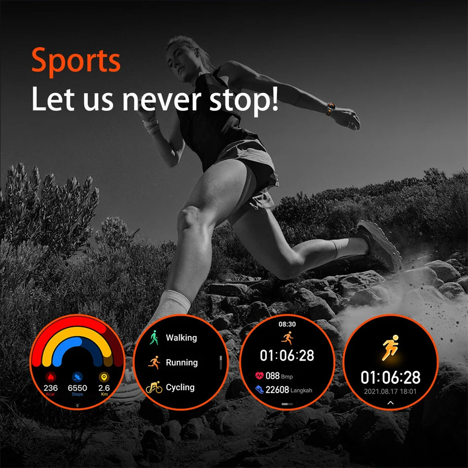 Reloj Inteligente Deportivo con Linterna LED IPX8