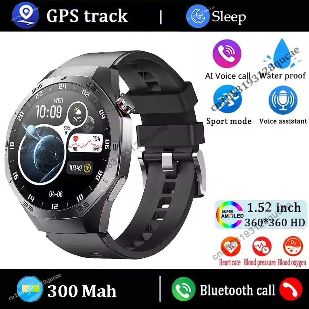 Reloj Inteligente 2026 Watch 5 Pro con GPS, Pantalla AMOLED de 360*360, NFC, Llamadas Bluetooth, Resistente al Agua, Monitor de Salud, Reloj Inteligente para Hombre Hw1