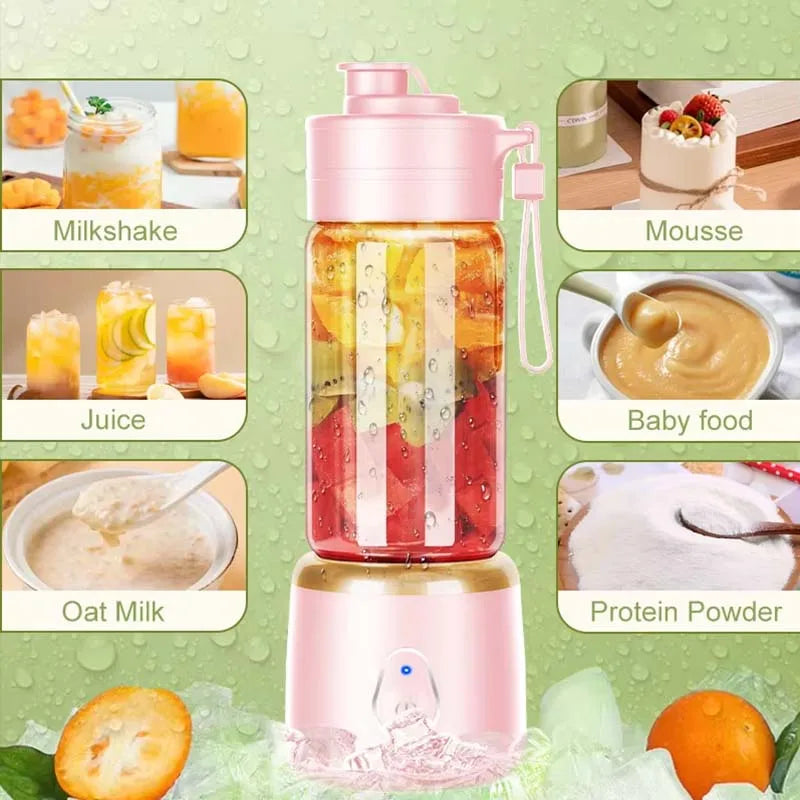 Mini Licuadora Portátil Inalámbrica USB para Frutas