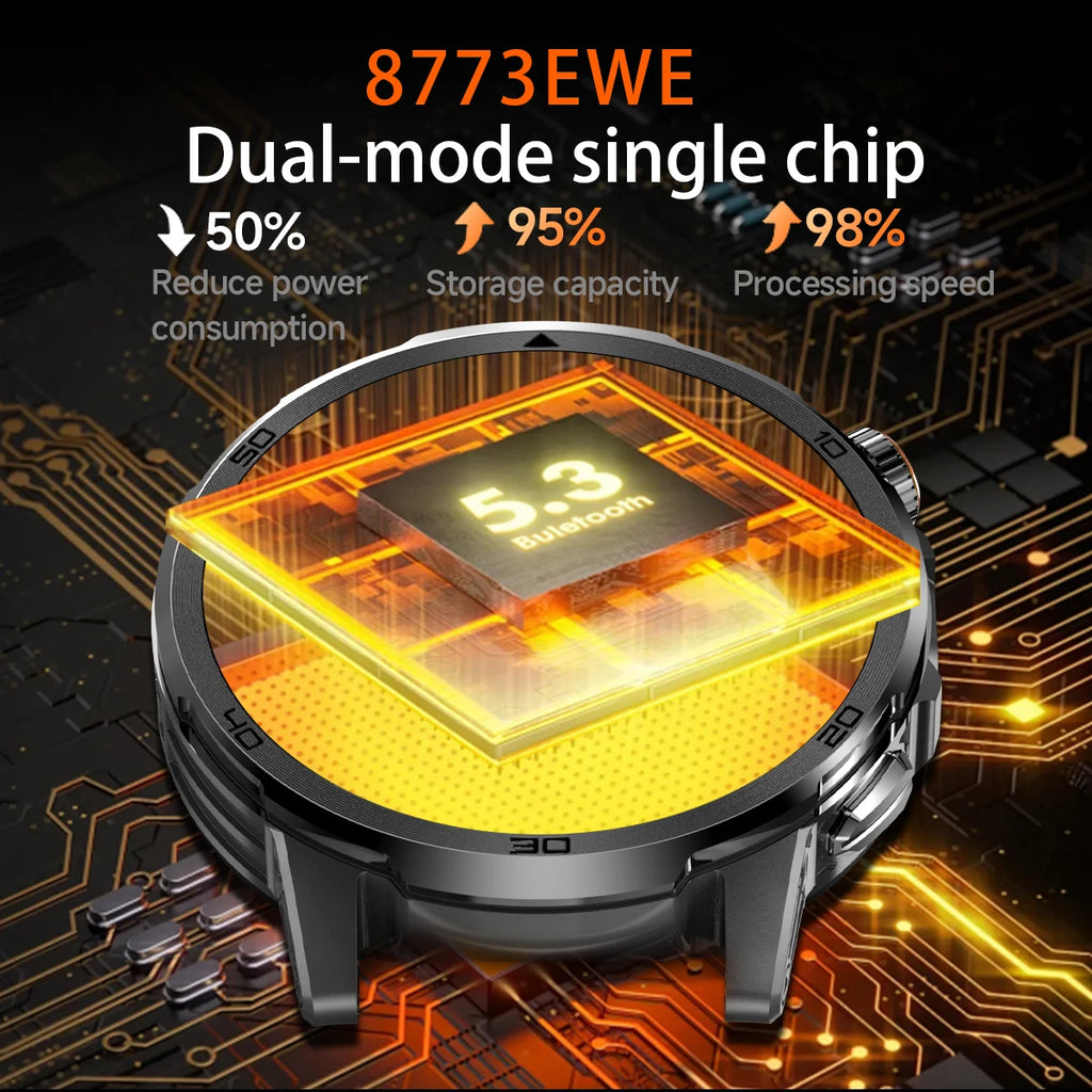 2026 militar t-rex 3 reloj inteligente reloj de Fitness hombres 466*466 pantalla AMOLED 1000mAh batería linterna llamada impermeable Smartwatchs
