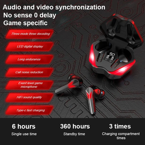 Auriculares Bluetooth 5.2 TWS Inalámbricos con Micrófono y Estuche