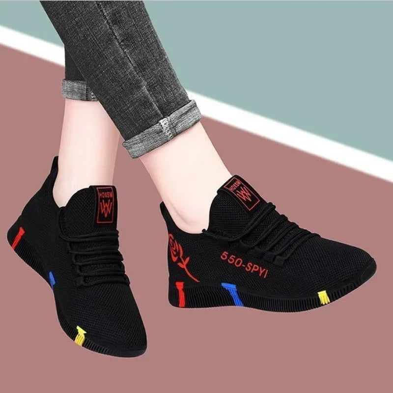 Zapatillas Livianas de Malla para Mujer con Plataforma