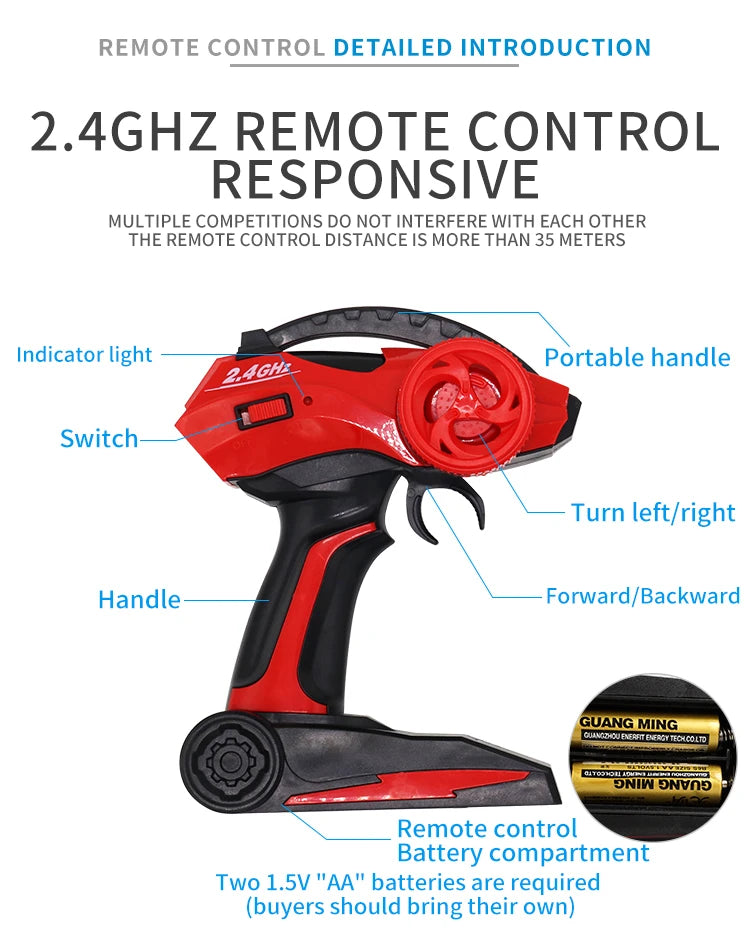 Auto RC 4x4 Todoterreno Control Remoto 1:12 OiKe con Luces LED