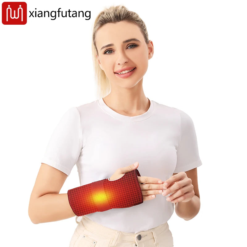 Masajeador Eléctrico USB para Muñeca y Mano con Calor y Vibración