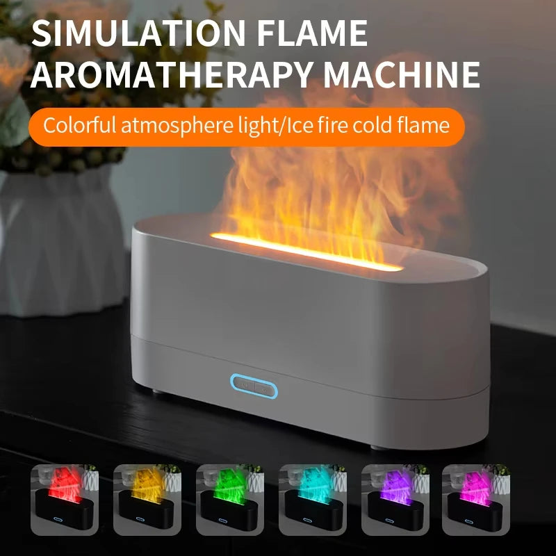 Nueva llama humidificador de aire difusor de Aroma 160mL hogar ultrasónico máquina de niebla nebulizador aceite esencial simulación llama lámpara Difusor