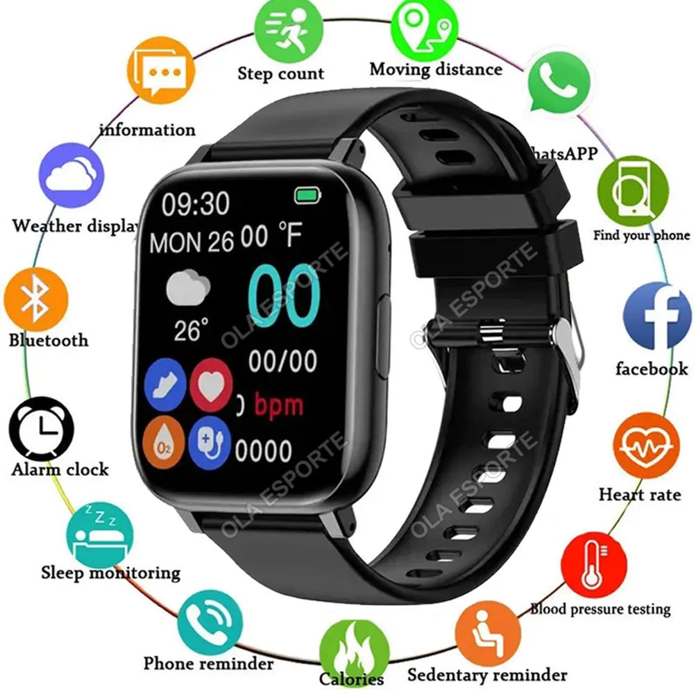 2025 reloj inteligente hombres mujeres GPS HD pantalla táctil Monitor de presión arterial relojes deportivos Bluetooth llamada Fitness reloj inteligente Digital