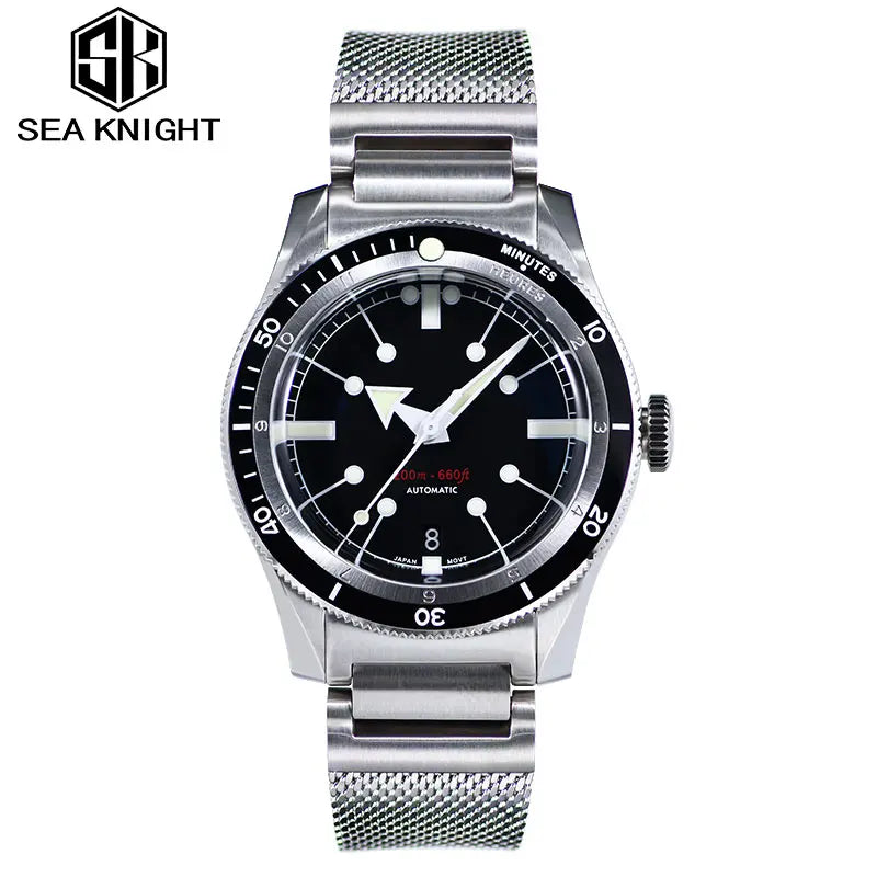 Reloj Mecánico Automático SEA KNIGHT Cristal Zafiro, Acero 316L, 200M