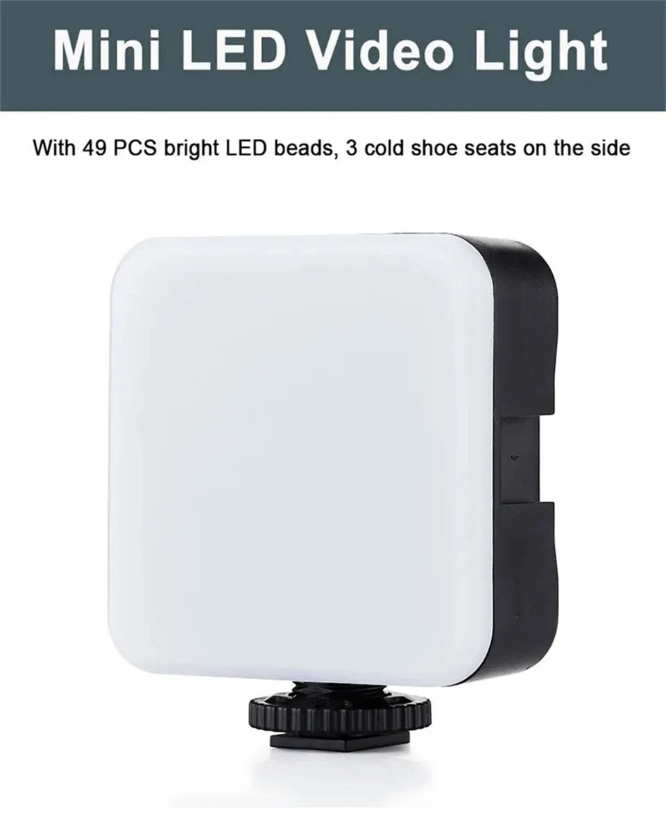Kit de vlogging para teléfono inteligente con trípode, soporte para teléfono, Mini micrófono, luz de relleno LED, arrancador para TikTok, transmisión en vivo, vídeo, YouTube