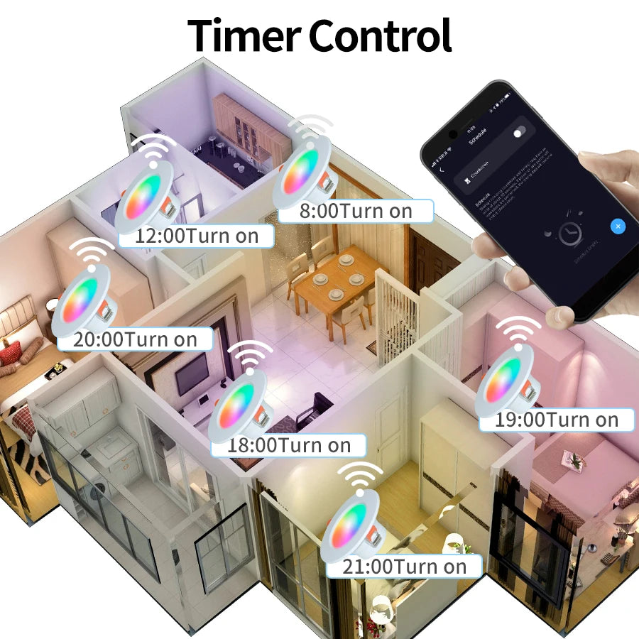 Foco Empotrable LED WiFi Zigbee Regulable Alexa