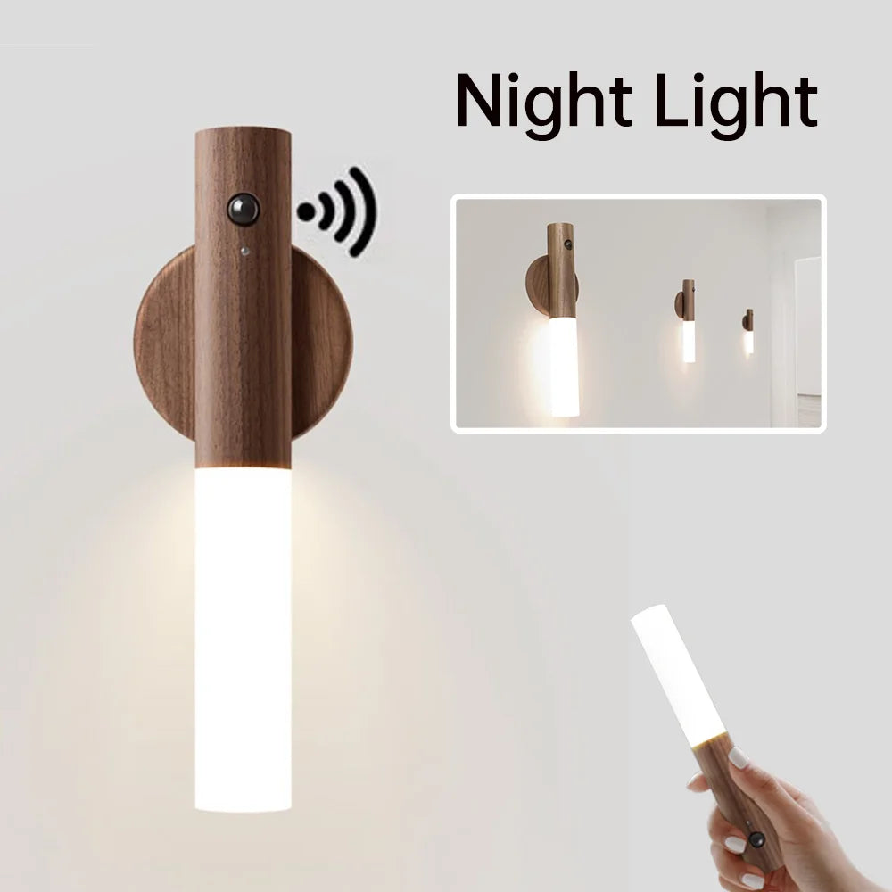 Luz LED Nocturna USB con Lámpara de Pared Magnética