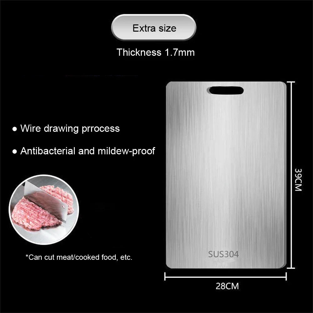 Tabla de Cortar de Acero Inoxidable 316 Doble Cara para Cocina