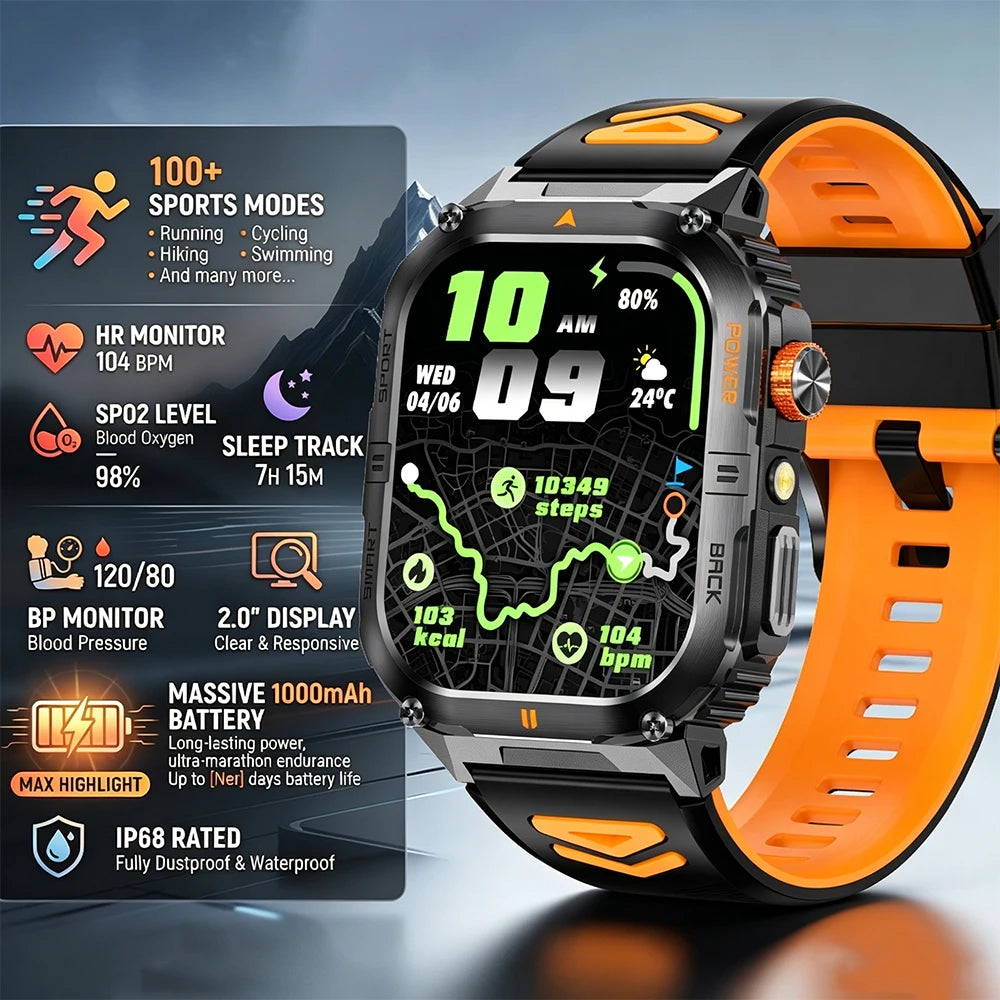 Reloj Inteligente Deportivo IP68 100+ Modos