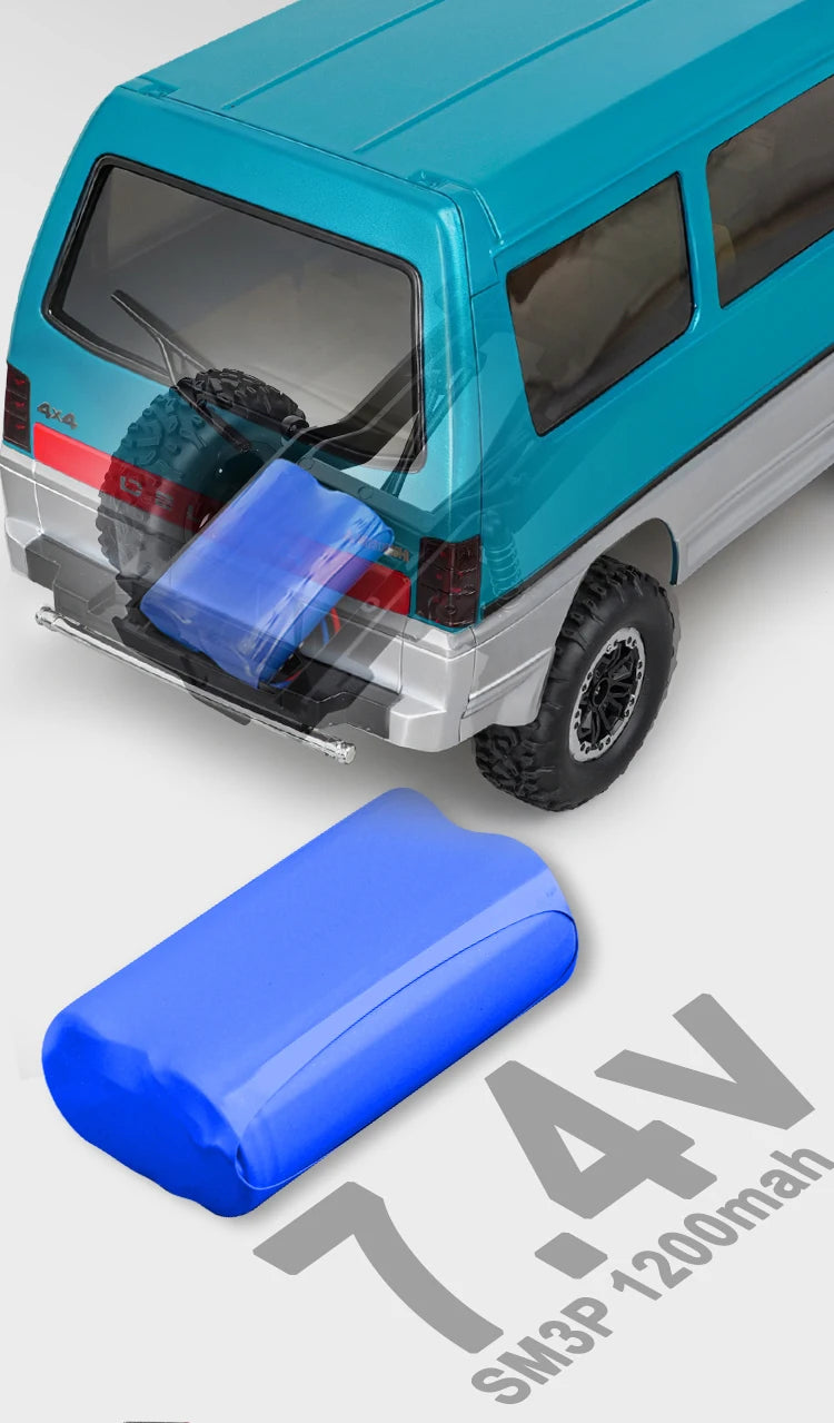 Auto RC Todoterreno LDRC LD1296 1/12 con Caja de Cambios Metálica y LED